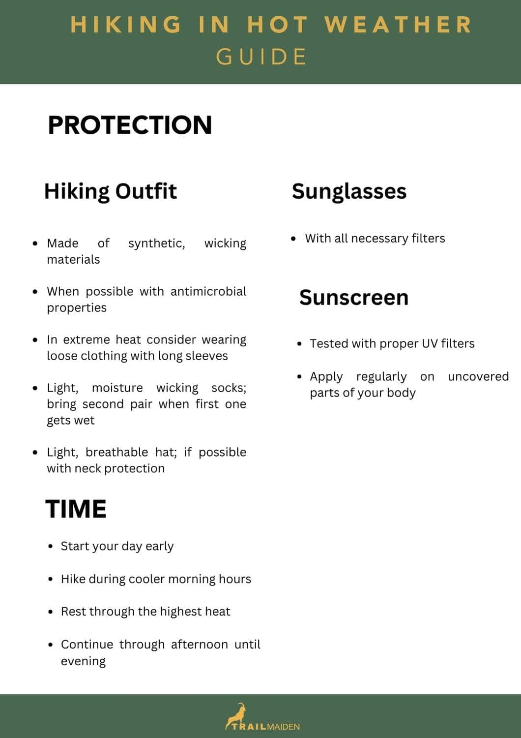 A complete guide on hiking and backpacking in hot weather