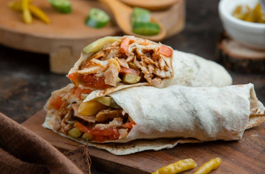 easy camping lunch turkey wrap