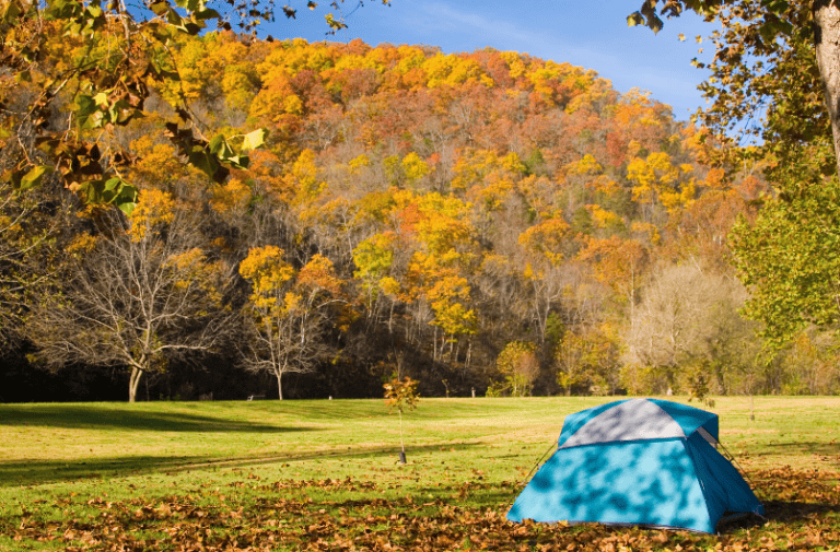 camping in fall