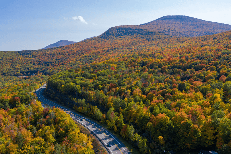 camping in fall Catskill Mountains