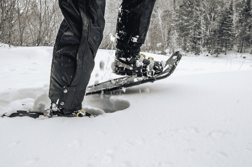 winter hiking snowshoeing